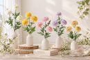EDG Enzo De Gasperi | Fiore Artificiale Dalia con Ramo – 3 Boccioli