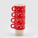 Set 4 Tazze da Caffè Fungo Impilabili  EDG