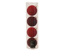 Kaemingk | Set 4 Palline Natalizie - Finitura Floccata effetto velluto