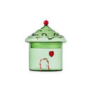Ichendorf Milano | Scatola Casetta Verde Sweet and Candy in Vetro Borosilicato H 15 cm