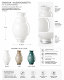 Onlylux | Vaso Bombetta H. 31 cm in vetro artigianale
