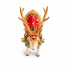 Fitz And Floyd Lamart | Renna Decorativa Natalizia in Ceramica Dipinta a Mano – H 48 cm
