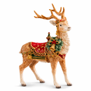 Fitz And Floyd Lamart | Renna Decorativa Natalizia in Ceramica Dipinta a Mano – H 48 cm