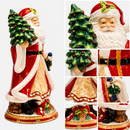 Fitz And Floyd Lamart | Babbo Natale con Doni in Ceramica Dipinta a Mano – H 34 cm