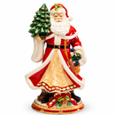 Fitz And Floyd Lamart | Babbo Natale con Doni in Ceramica Dipinta a Mano – H 34 cm