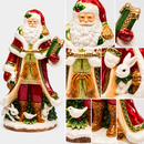 Fitz And Floyd Lamart | Babbo Natale in Ceramica Dipinta a Mano – H 33 cm