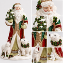 Fitz And Floyd Lamart | Babbo Natale in Ceramica Dipinta a Mano – H 47 cm