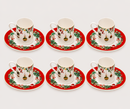 Lamart - Palais Royal | Set 6 Tazzine da Caffè con Piattino Palle di Natale
