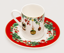Lamart - Palais Royal | Set 6 Tazzine da Caffè con Piattino Palle di Natale