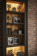 Libreria in Legno Vecchio Dialma Brown