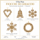 L'Oca Nera | Decorazioni Natalizie Fiocchi di Ghiaccio - 5 Decori