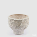 EDG Enzo De Gasperi Vaso Chakra Effetto Stucco Con Piede Grande
