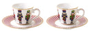 Easy Life | Set 2 Tazzine Caffè 80 ml con piattino Nutcracker