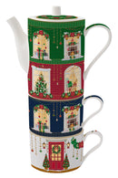 Easy Life | Tea for Two Set Teiera 500 ml e Tazze 240 ml in porcellana Festive Evenue