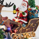 EDG Enzo De Gasperi | Decoro Babbo Natale Slitta con Led Musica e Movimento