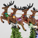 EDG Enzo De Gasperi | Decoro Babbo Natale Slitta con Led Musica e Movimento