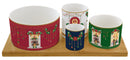 Easy Life | Set aperitivo in Bamboo 29x13 cm con 4 ciotole in porcellana