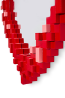 Seletti | Pixel Heart – Specchiera a Cuore con Cornice 55,5x51,5 cm