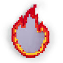 Seletti - Pixel  Flame - Fiamma Specchiera con cornice 49,5 x 70,5 cm.