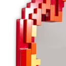Seletti - Pixel  Flame - Fiamma Specchiera con cornice 49,5 x 70,5 cm.