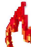 Seletti - Pixel  Flame - Fiamma Specchiera con cornice 49,5 x 70,5 cm.