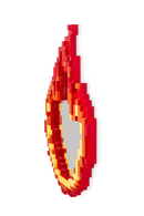 Seletti - Pixel  Flame - Fiamma Specchiera con cornice 49,5 x 70,5 cm.