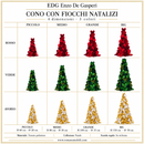 EDG Enzo De Gasperi | Decoro Fiocchi Natalizi Cono -4 Dimensioni e 3 Colori