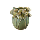 L'Oca Nera Vaso con decoro Floreale in Ceramica