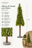 Kaemingk | Alberello Natalizio Merry Fir con Glitter - H. 95 cm