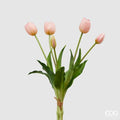EDG Enzo De Gasperi | Bouquet di Tulipani Artificiali in Gomma – 5 Boccioli