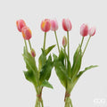 EDG Enzo De Gasperi | Bouquet di Tulipani Artificiali in Gomma – 5 Boccioli