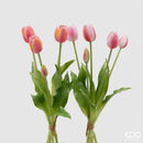 EDG Enzo De Gasperi | Bouquet di Tulipani Artificiali in Gomma – 5 Boccioli