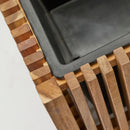 EDG Enzo De Gasperi Vaso listelli Rettangolare Outdoor in legno di acacia Naturale 86x50x33 cm.