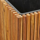 EDG Enzo De Gasperi Vaso listelli Rettangolare Outdoor in legno di acacia Naturale 86x50x33 cm.