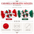 EDG Enzo De Gasperi | Caramella Decorativa Natalizia in Tessuto Ø 29 cm – 2 Colori