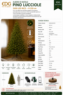 EDG Enzo De Gasperi | Albero di Natale Pino Lucciole con 3100 LED H 210 cm