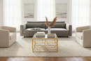 Tavolino Wall Oro con Piano Specchio Fade Maison