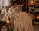 Kaemingk | Coperta Natalizia con Renne e Fiocchi di Neve