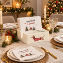 Simple Day | Portatovaglioli Natalizio Bassotto “Sorridi è Natale” in Gres 18,8 cm