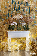 Enzo De Gasperi Tenda Glitter Spicchi Quadrato 30x30cm Natale 2025