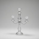 Enzo De Gasperi Portacandela Crystal 3 Fiamme in Vetro