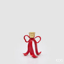 EDG Enzo De Gasperi | Decoro Portacandela con Fiocco Natalizio