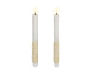 Kaemingk | Set 2 Candele LED Dinner Candle Glitter Effetto Fiamma Realistica