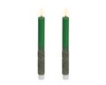 Kaemingk | Set 2 Candele LED Dinner Candle Glitter Effetto Fiamma Realistica
