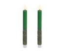 Kaemingk | Set 2 Candele LED Dinner Candle Glitter Effetto Fiamma Realistica