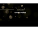 Kaemingk | Set 2 Candele LED Dinner Candle Glitter Effetto Fiamma Realistica