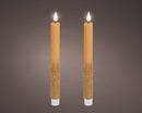 Kaemingk | Set 2 Candele LED Dinner Candle Glitter Effetto Fiamma Realistica