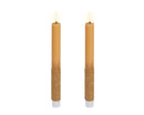 Kaemingk | Set 2 Candele LED Dinner Candle Glitter Effetto Fiamma Realistica