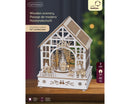 Kaemingk | Casetta Natalizia in Legno con Luci LED e Musica