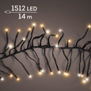 Kaemingk | Festone di Luci 1512 Led - Luce Bianca Calda e Calda Classica per esterni